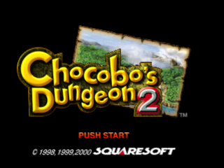 Chocobo's Dungeon 2 title screen for Playstation